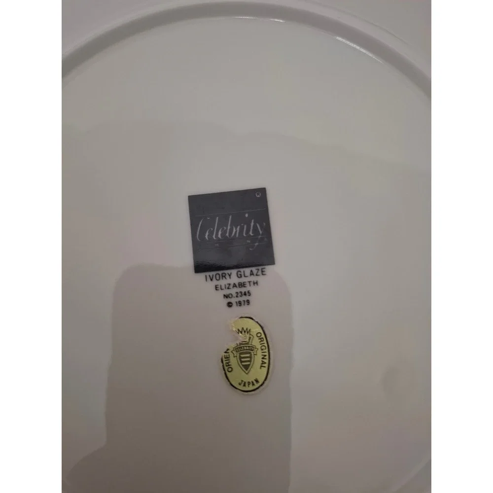 Celebrity China Elizabeth Ivory Glaze Plate Pink Floral Japan 1979